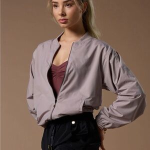 Women's Mauve Bomber Jacket